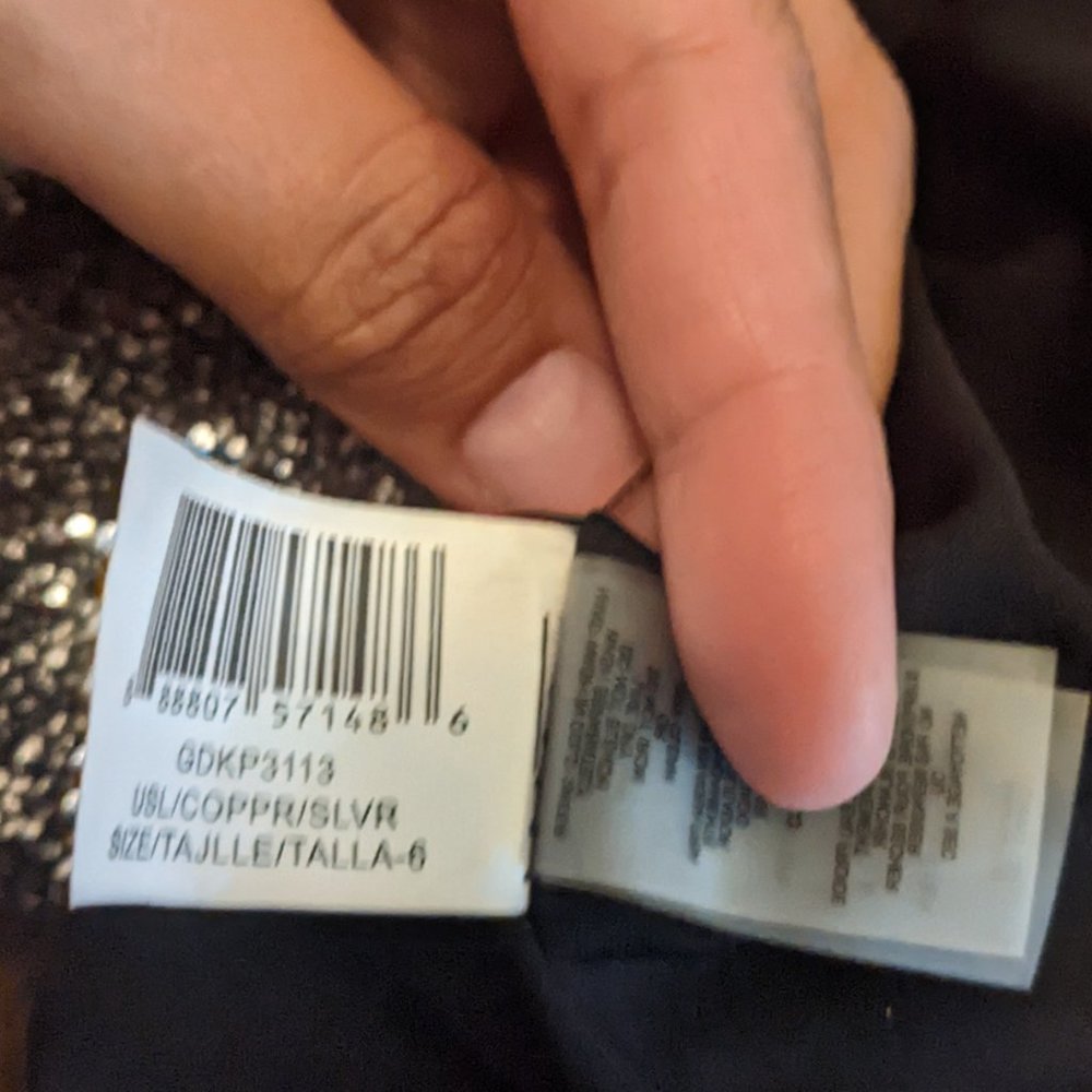 Guess copper & silver ombre dress -  size 6 - Picture 8 of 8